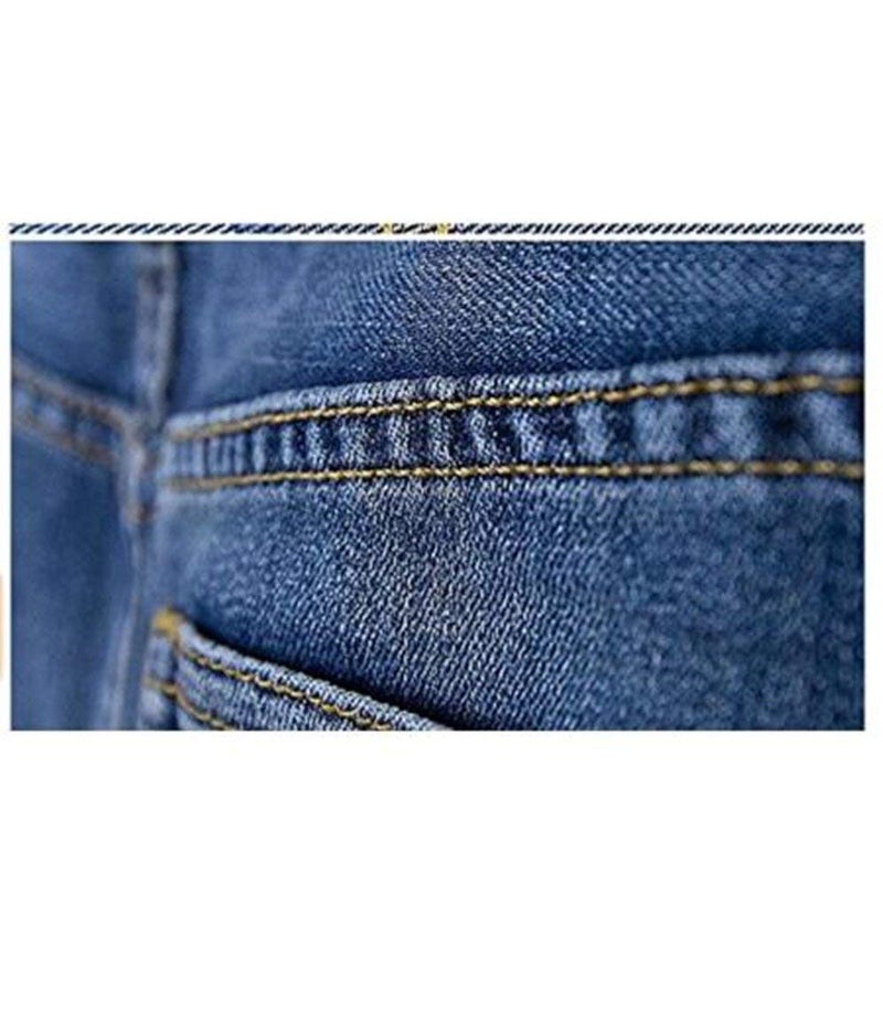 Skirt BL تنورة جين مكسى نسائية - تنورة جين طويلة عالية الخصر على شكل حرف A للسيدات - تنورة جين زرقاء، زرقاء، 4 - Image 5
